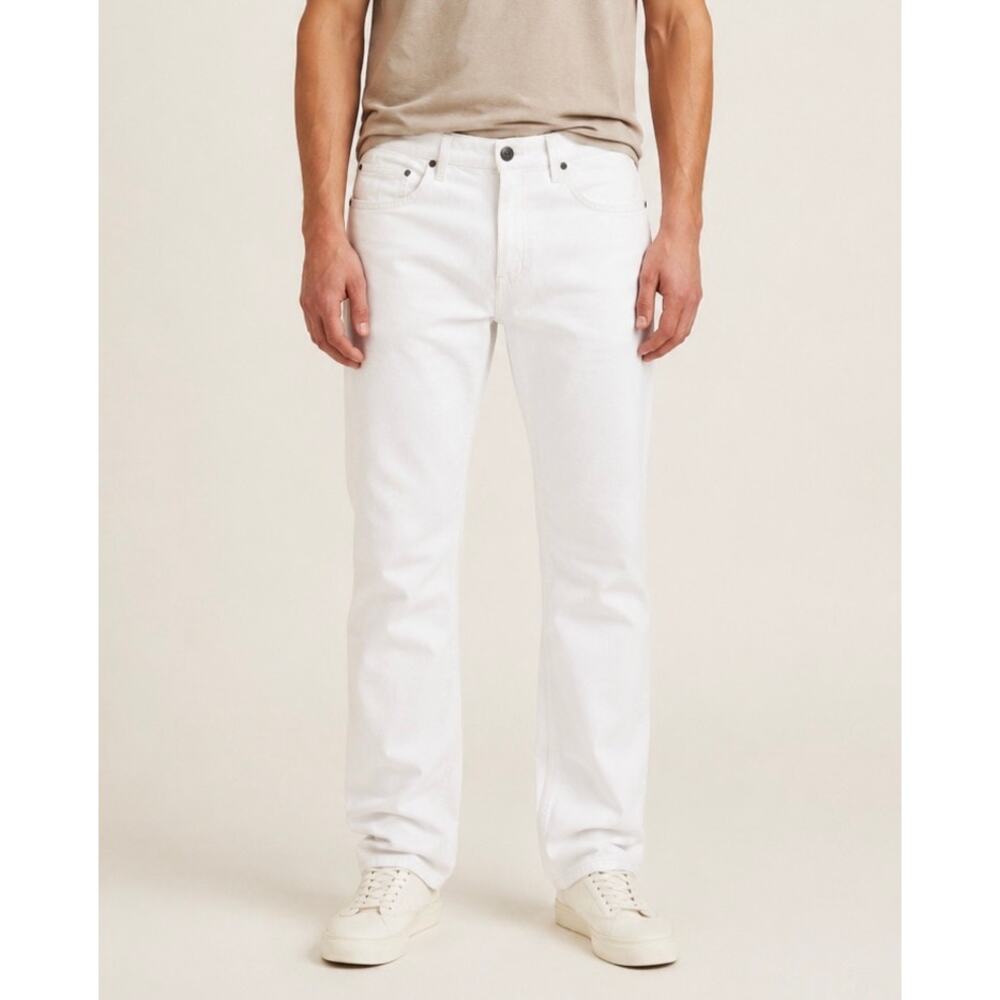 Request Jeans Crisp White Straight Leg Denim Pants Men’s Size 36x32